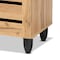 Baxton Studio Gisela Modern and Contemporary Oak Brown Finished Wood 2-Door Shoe Storage Cabinet 189-11993-ZORO - alternate 9